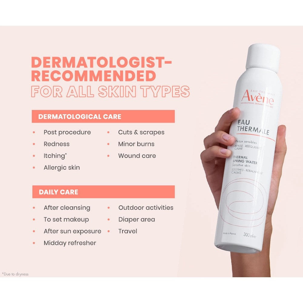 All the uses of our Avène Thermal Water Spray 50ml