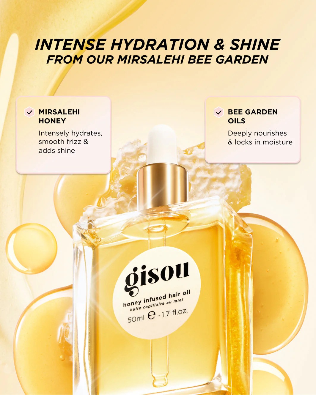 Amazon.com: Gisou Honey Infused Hair Oil, Award-Winning